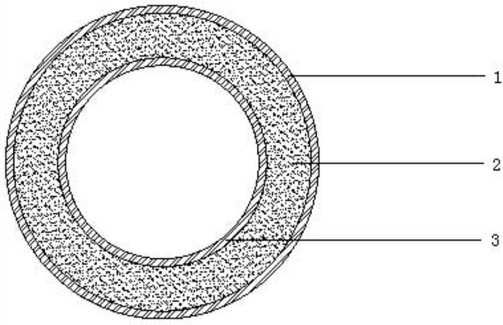 Double-steel pipe composite member filled with foamed aluminum