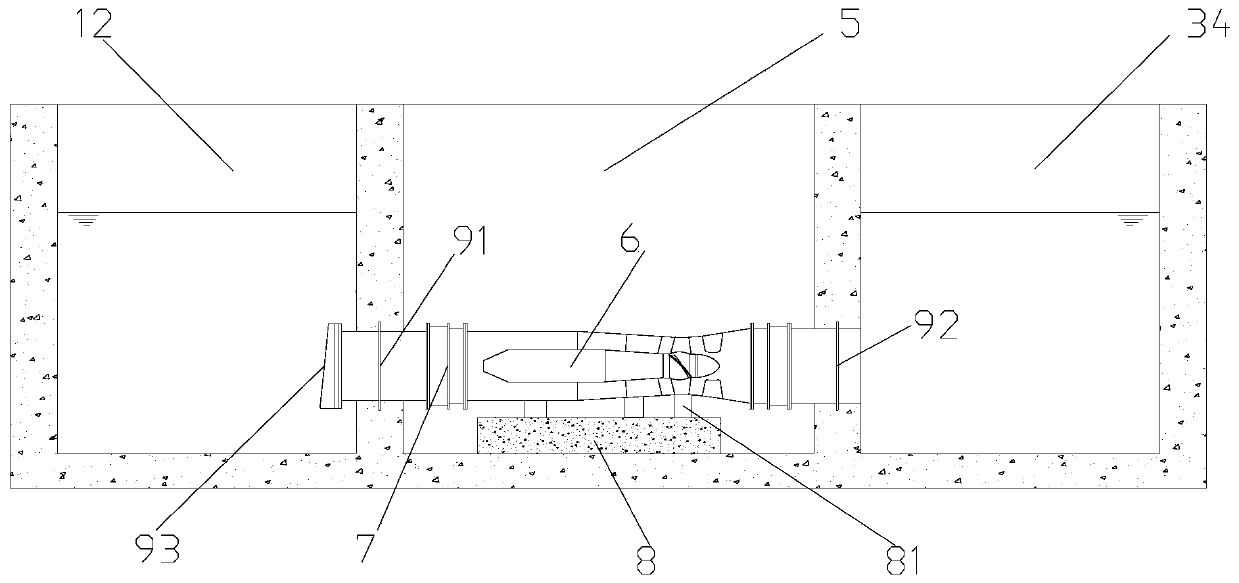 Two-way cross flow pump station using one-way cross flow pump