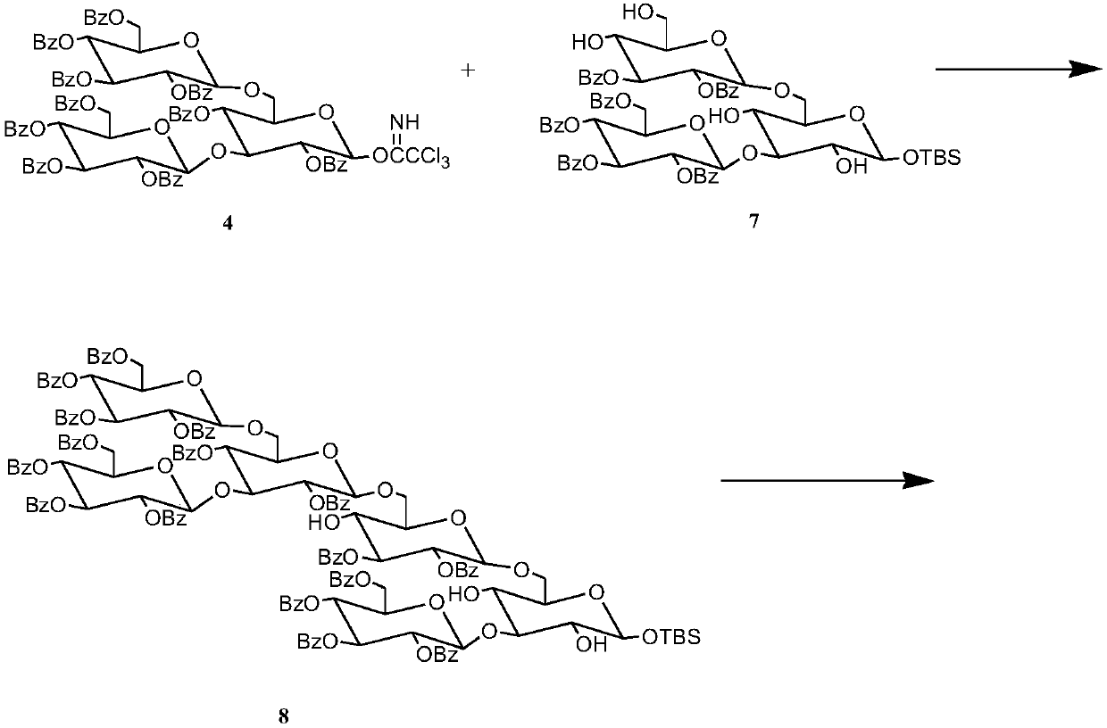 Synthetic method for 3,6-site branched glucohexaose