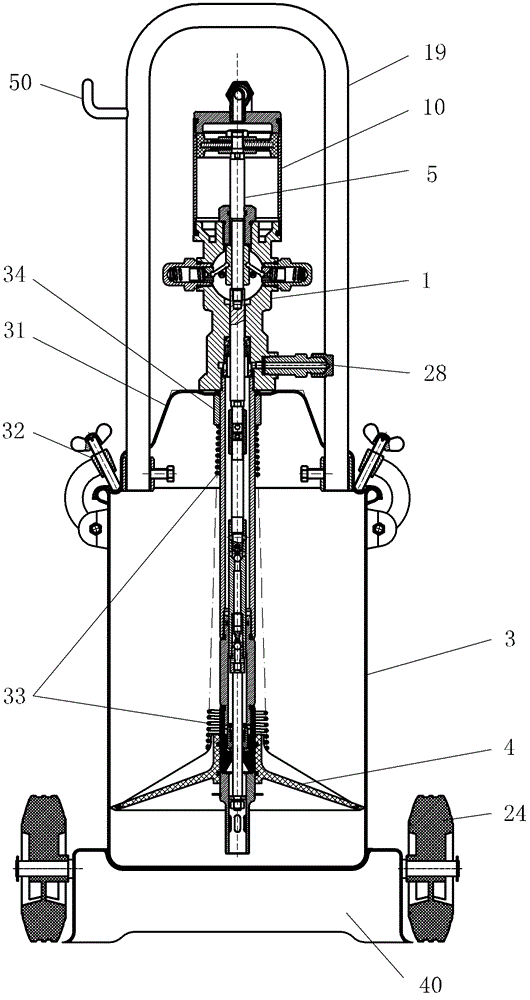 Pneumatic high-pressure oil filling device