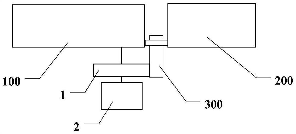 Angle measuring device and semi-trailer transport vehicle