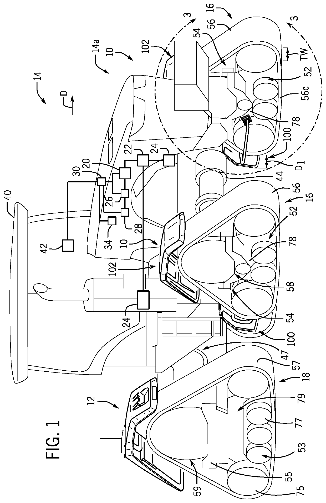 Front fender assemblies for a work vehicle