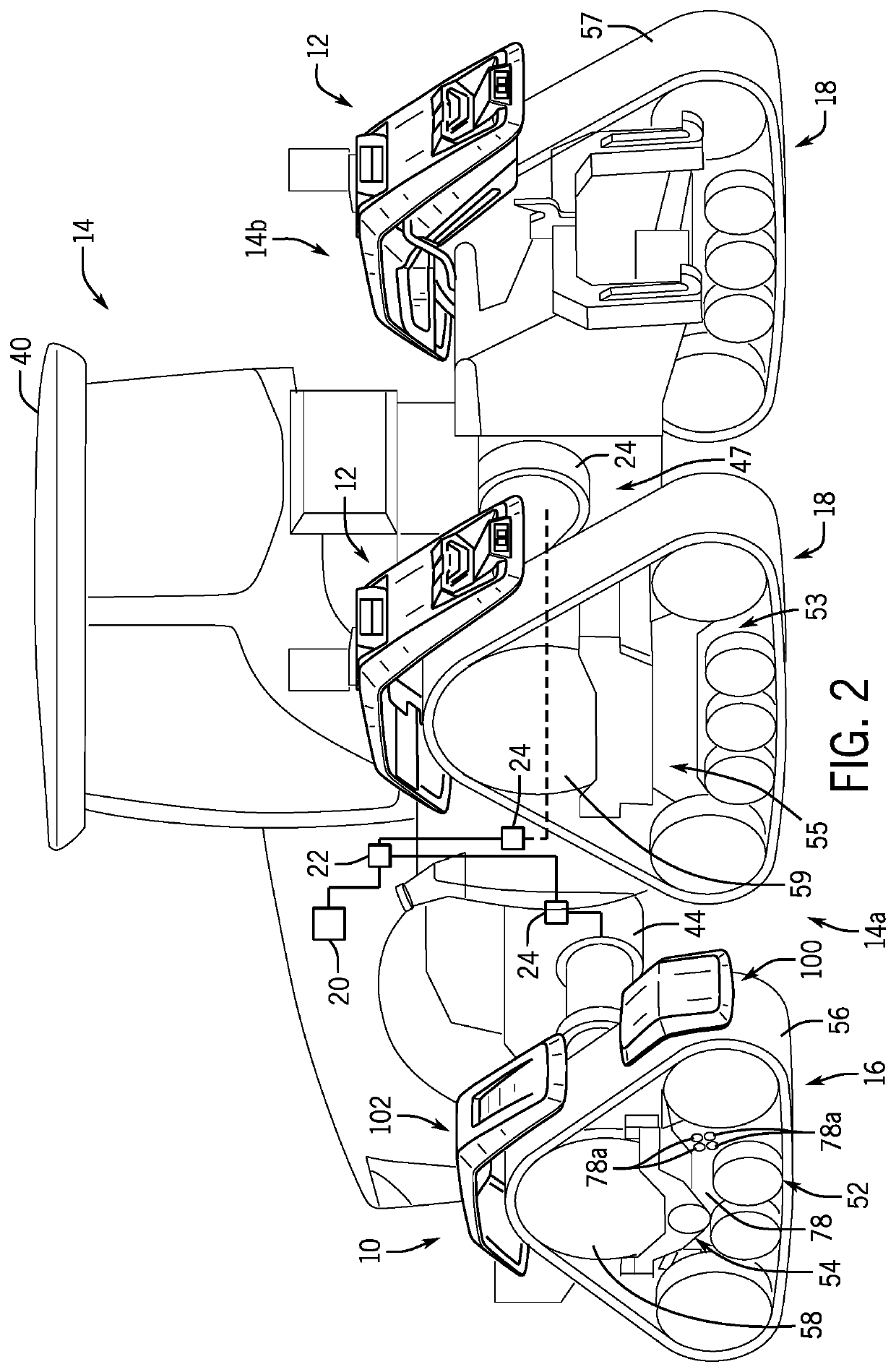 Front fender assemblies for a work vehicle