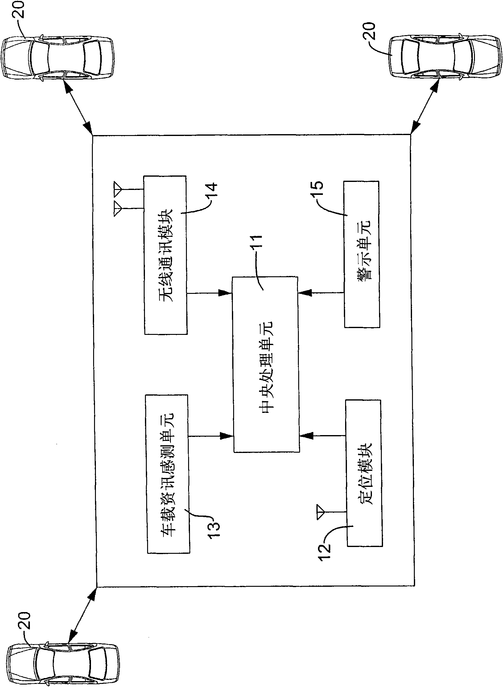 Running instant anti-collision warning system and method