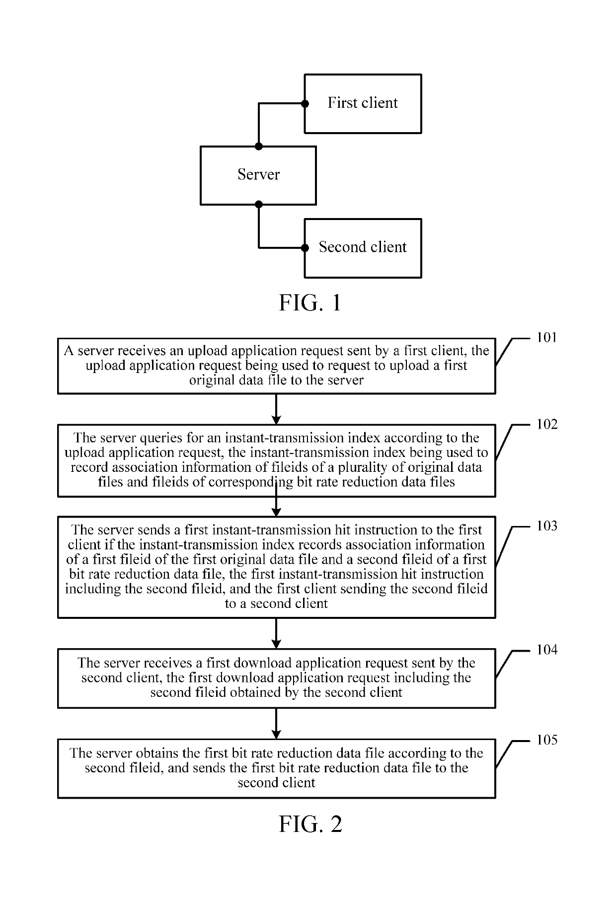 Bit rate reduction processing method for data file, and server