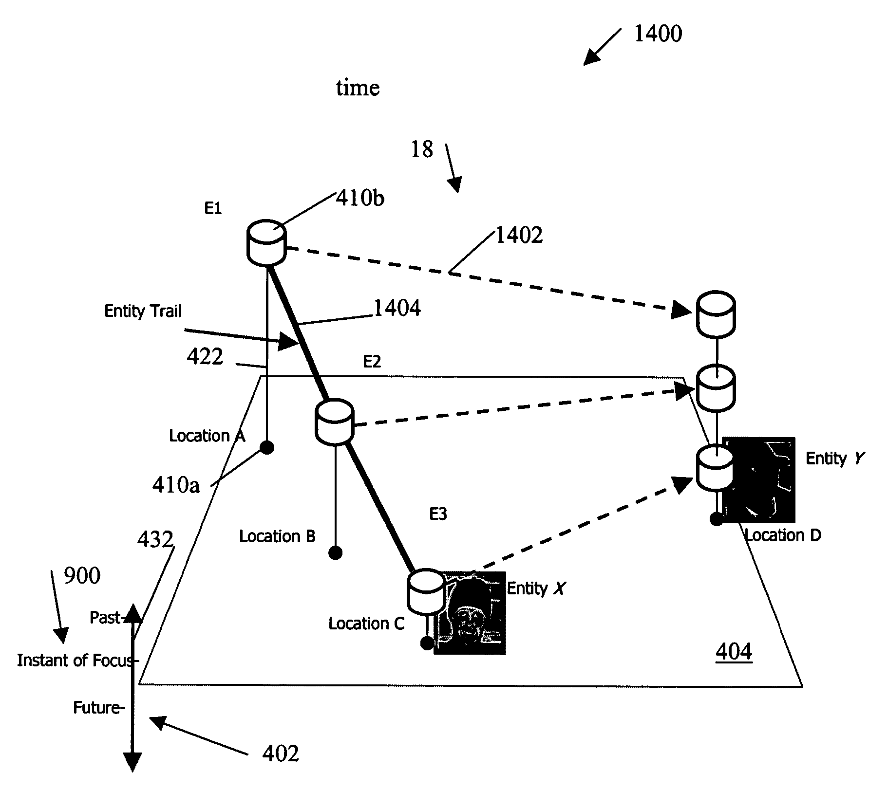 System and method for visualizing connected temporal and spatial information as an integrated visual representation on a user interface