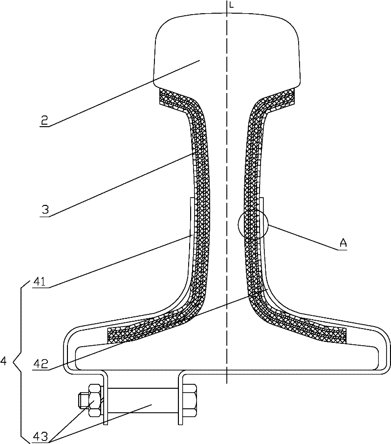 Track damping shock absorber