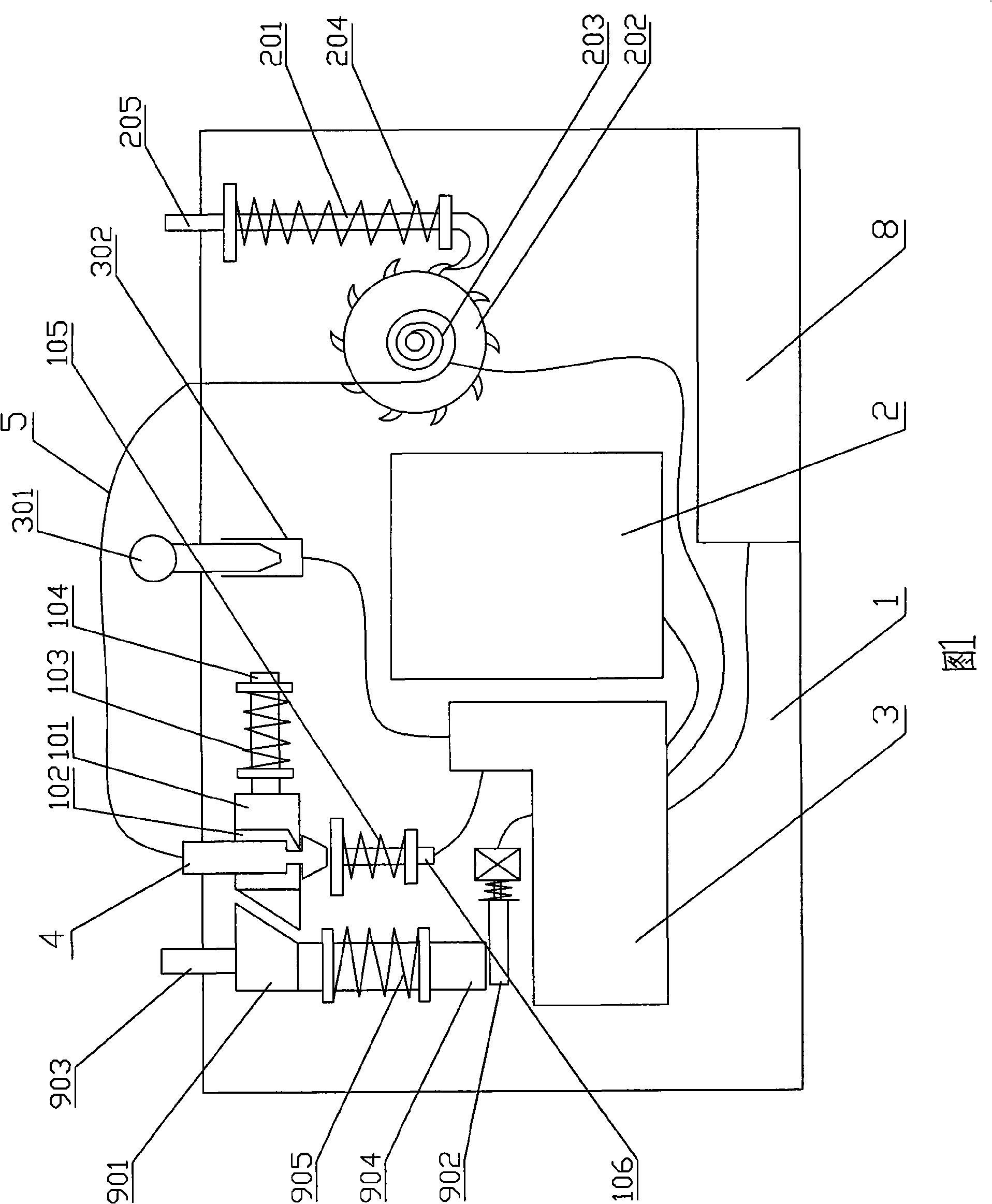 Case drawbar with anti-theft anti-robbing device