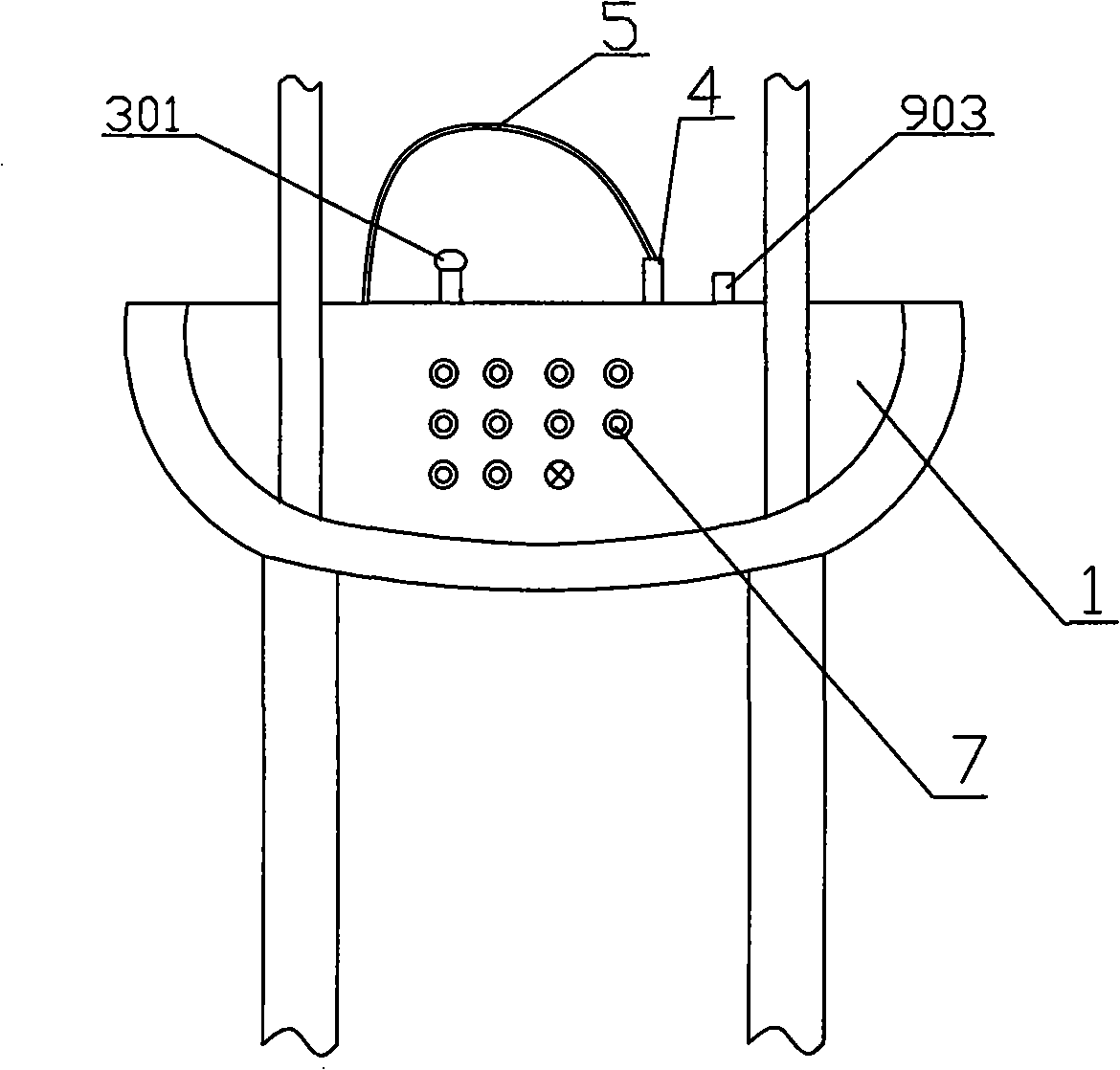 Case drawbar with anti-theft anti-robbing device