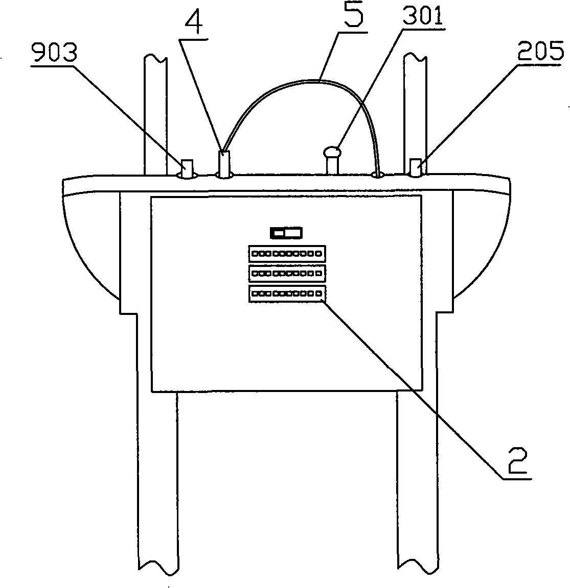 Case drawbar with anti-theft anti-robbing device