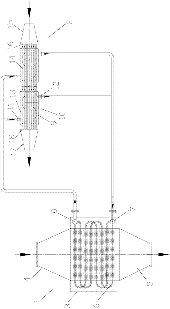 Heat pipe type smoke pulverized coal heating device