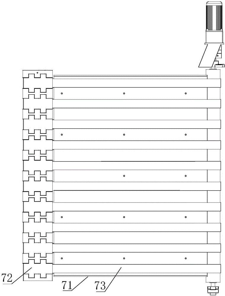 Battery box transmission system for pole group pressing procedure