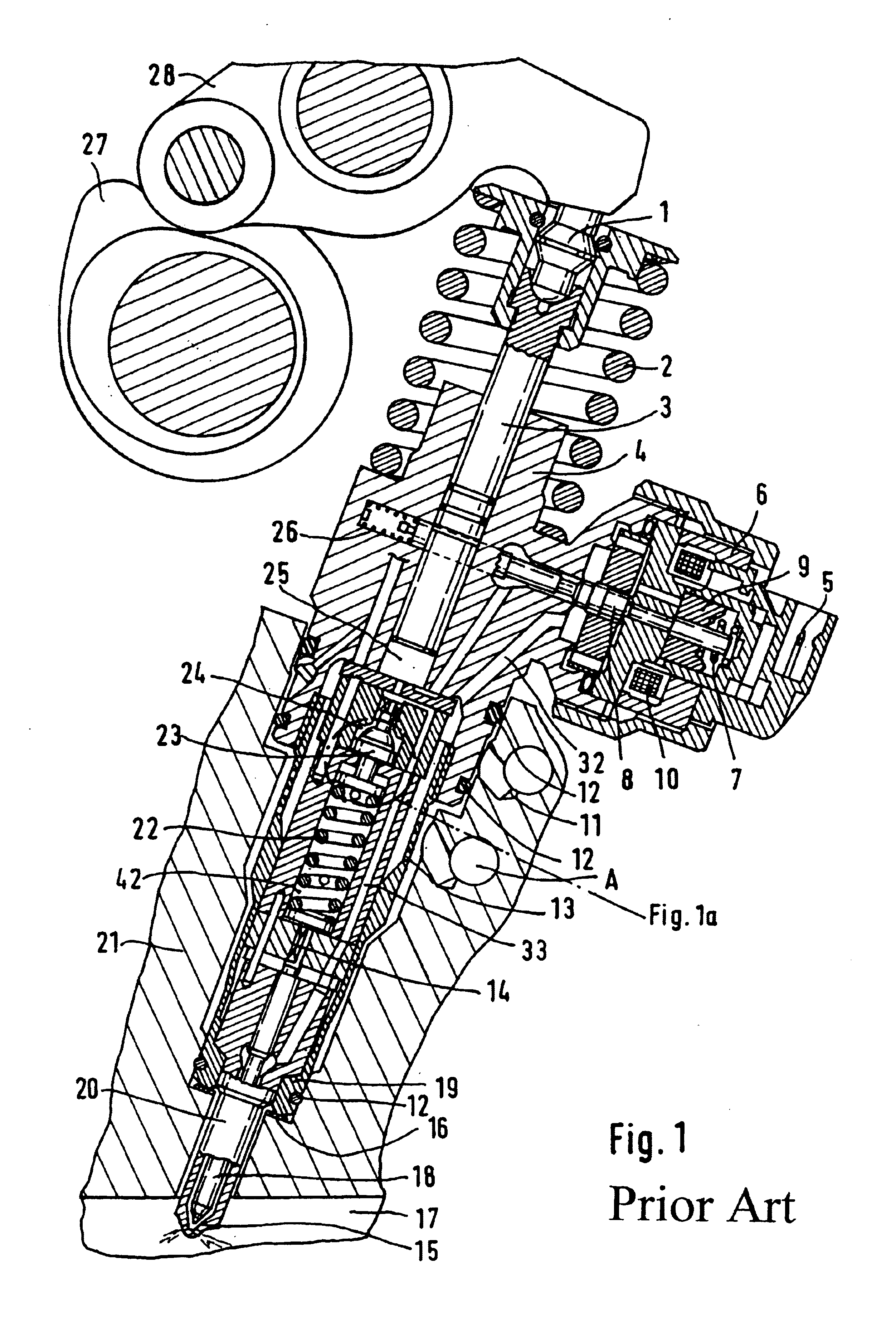 Noise-optimized device for injecting fuel