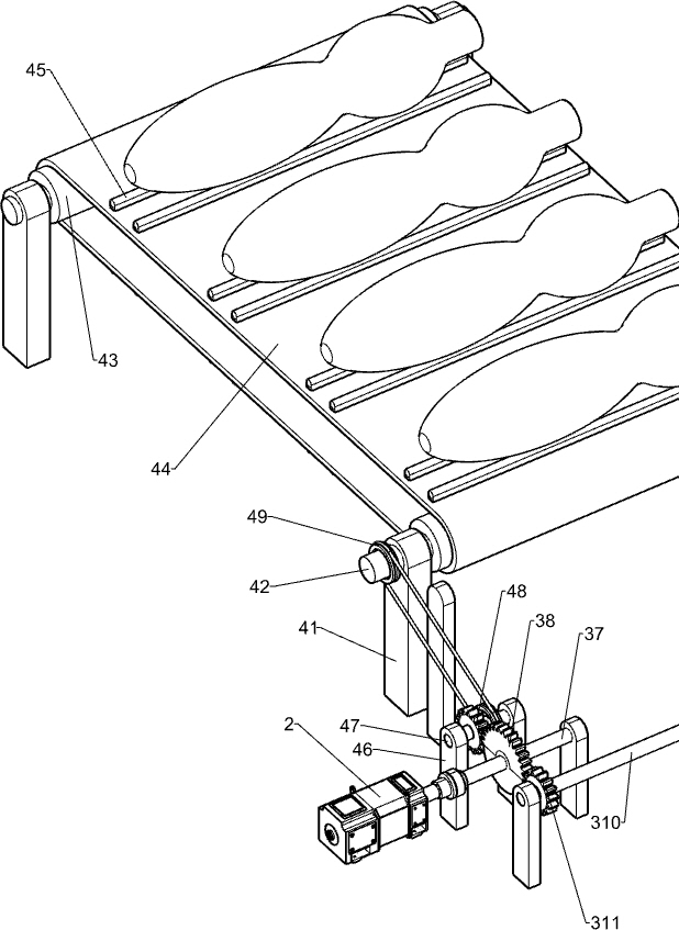 Wooden handle antiskid stripe pressing device