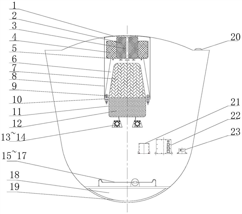 Fixed-point recovery system and method for ballistic reentry satellite reentry capsule