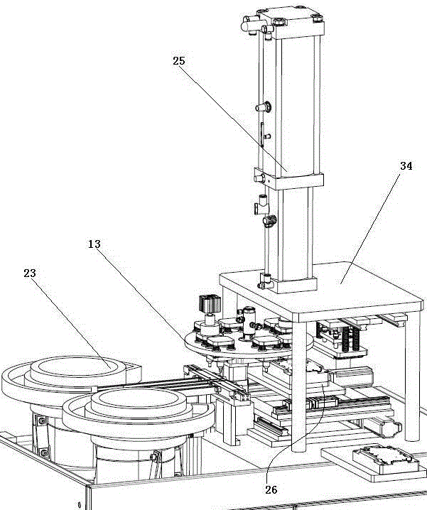 Loading-riveting integrated rotary mechanism