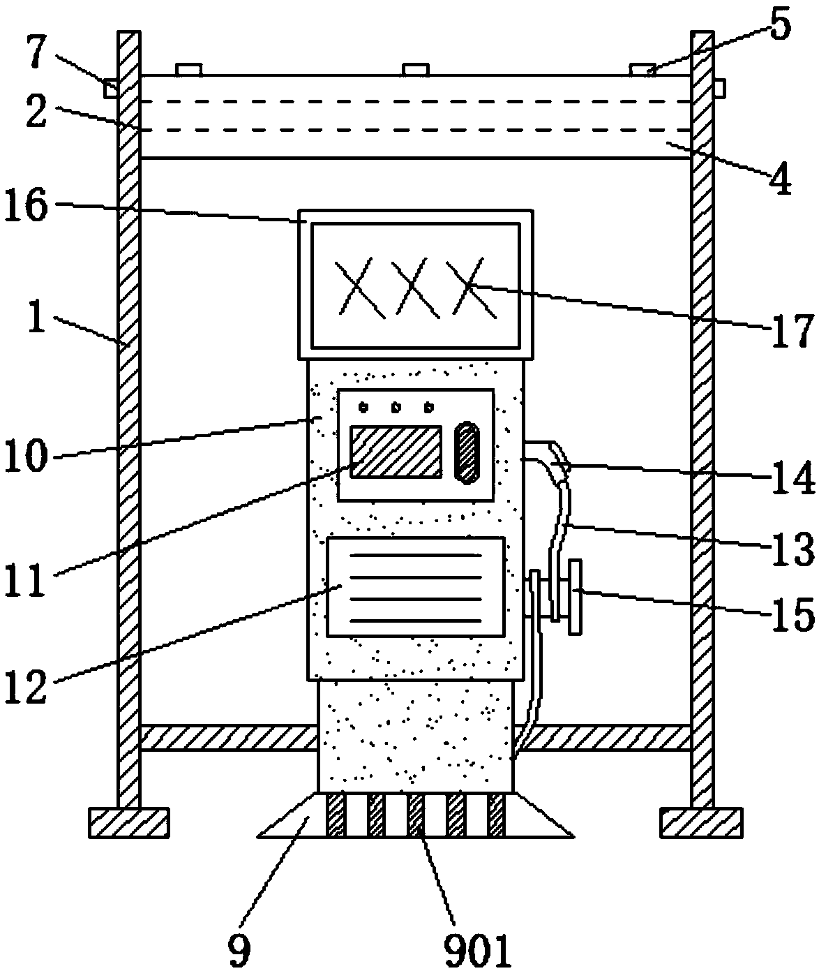 Multi-functional charging pile with protective device