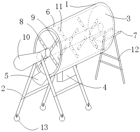 Soil sieving device