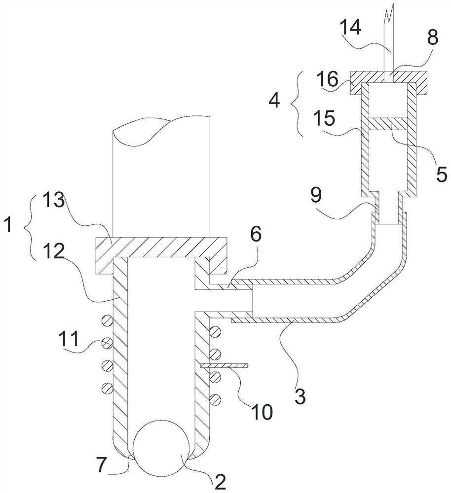 Contact type self-sealing temperature control type glue dispensing device