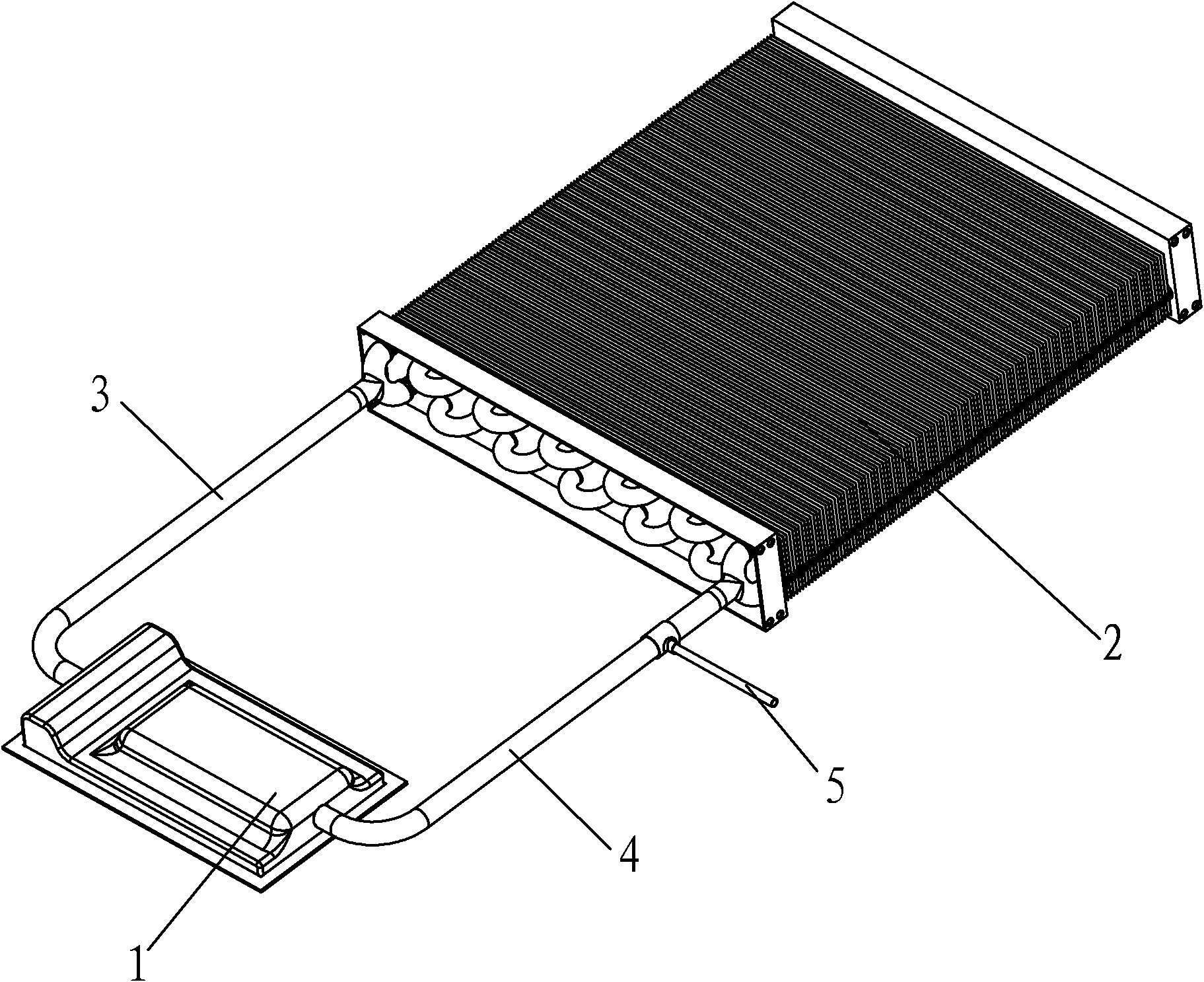 High-power loop heat pipe radiator and manufacturing method thereof