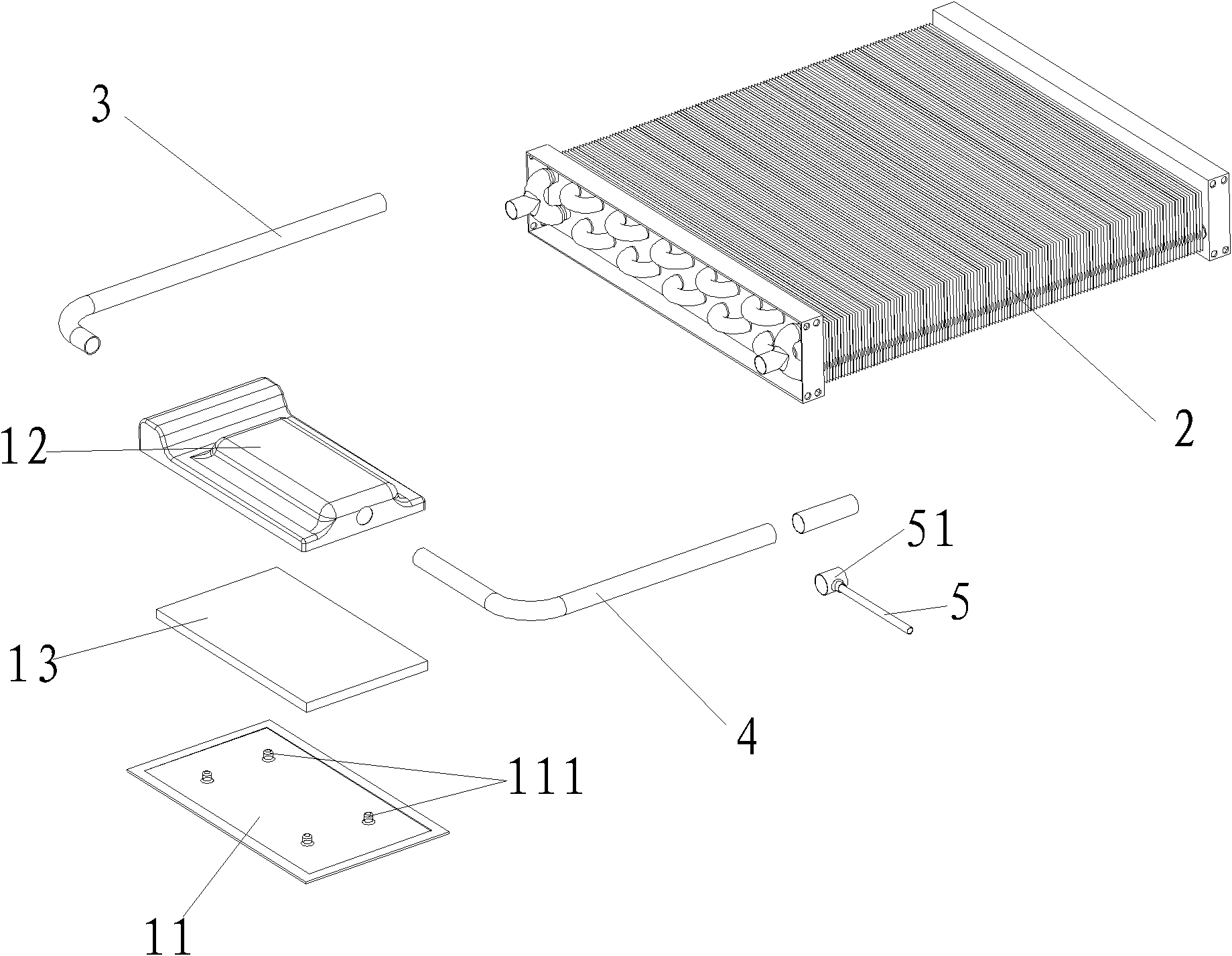 High-power loop heat pipe radiator and manufacturing method thereof