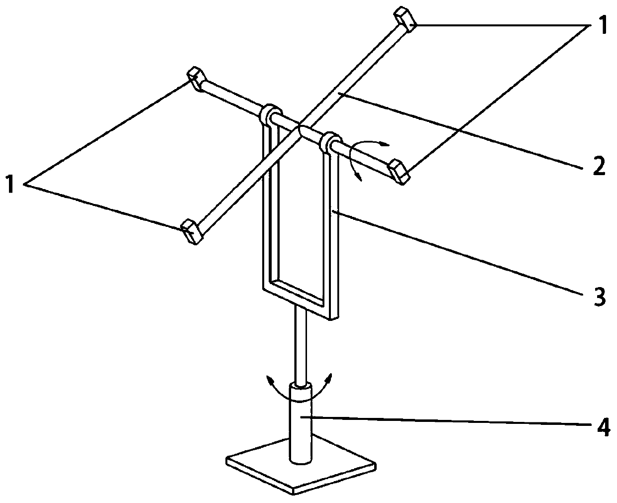 Unmanned aerial vehicle sound source orientation device and method based on rotary cross array