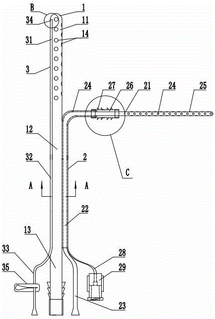 Integrated drainage tube for pancreatic duct supporting and drainage and peripancreatic drainage