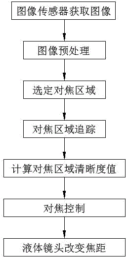 Automatic focusing method for electric adjustable liquid lens