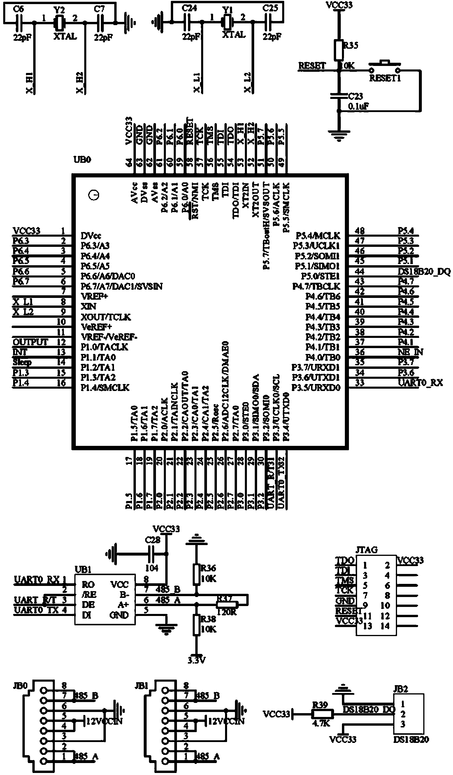 Moving object detecting device based on microwave transducer and ultrasonic transducer