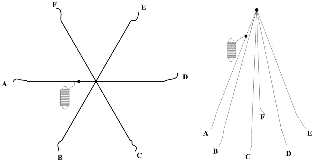 Hexagonal space capturing rope net and knotting method thereof