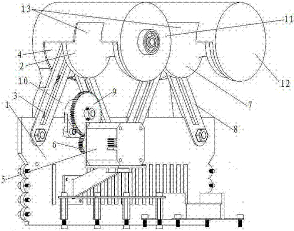 Driving device for automatic spraying device of high-voltage power line