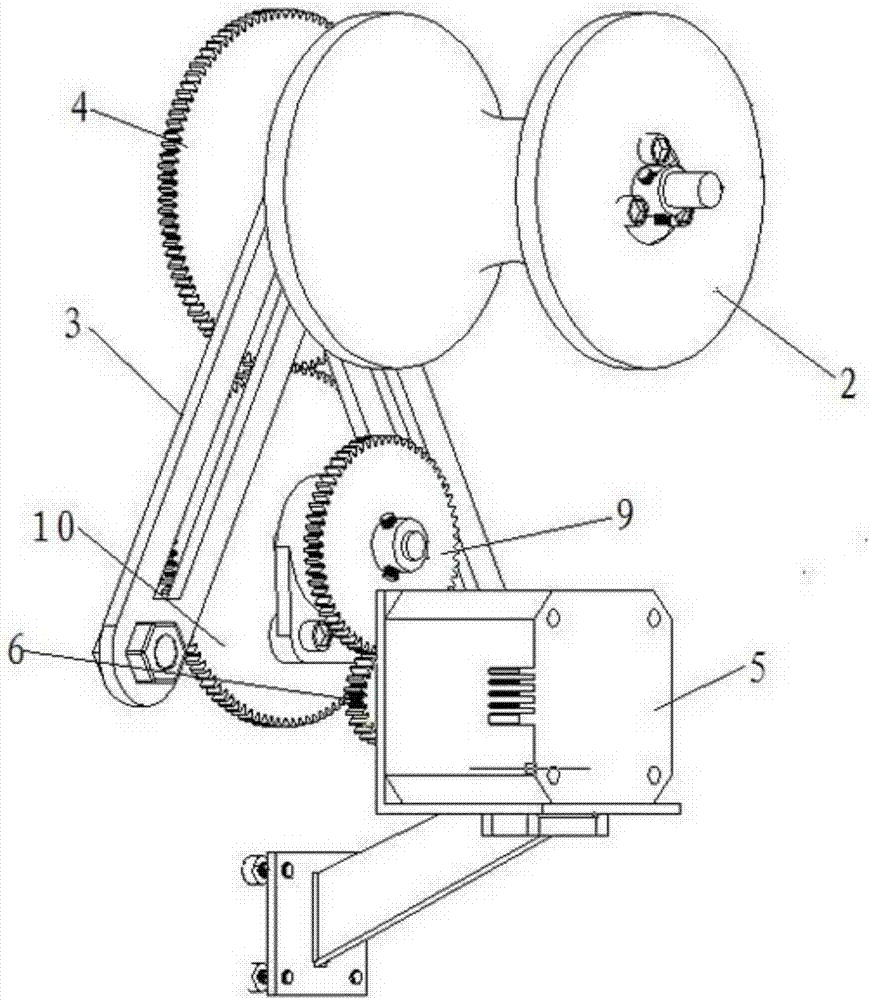 Driving device for automatic spraying device of high-voltage power line