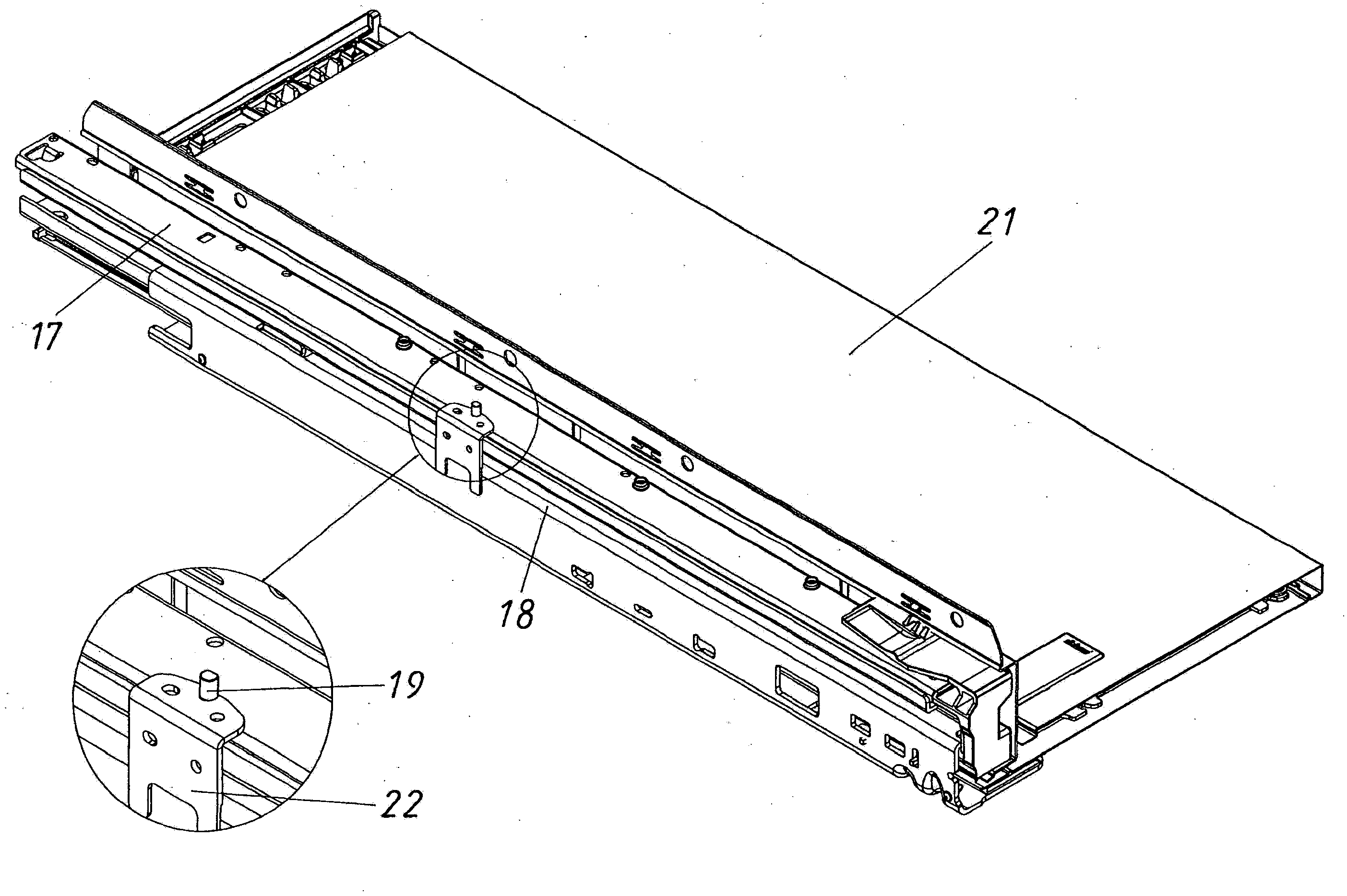 Lockable ejection device with overload mechanism