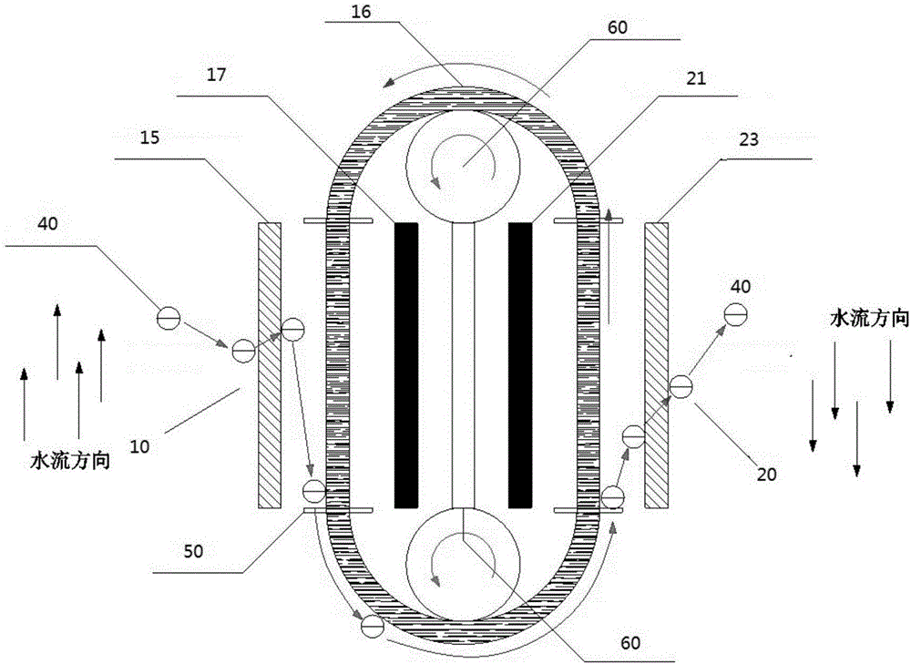 Membrane capacitive deionization array with movable type electrodes and deionization method thereof