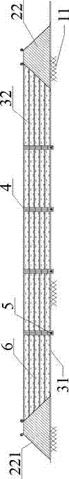 Method for dredging soft foundation by dredger fill and reinforcement