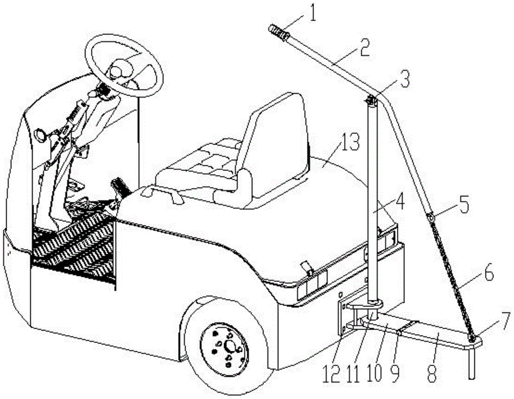 Traction mechanism with wide field of vision