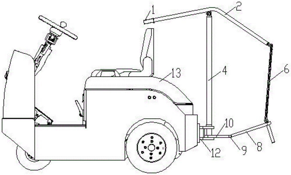 Traction mechanism with wide field of vision