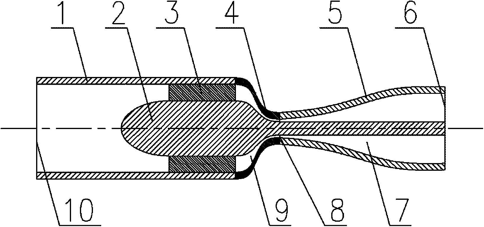 Air supersonic-velocity condensation and cyclone separation spray pipe