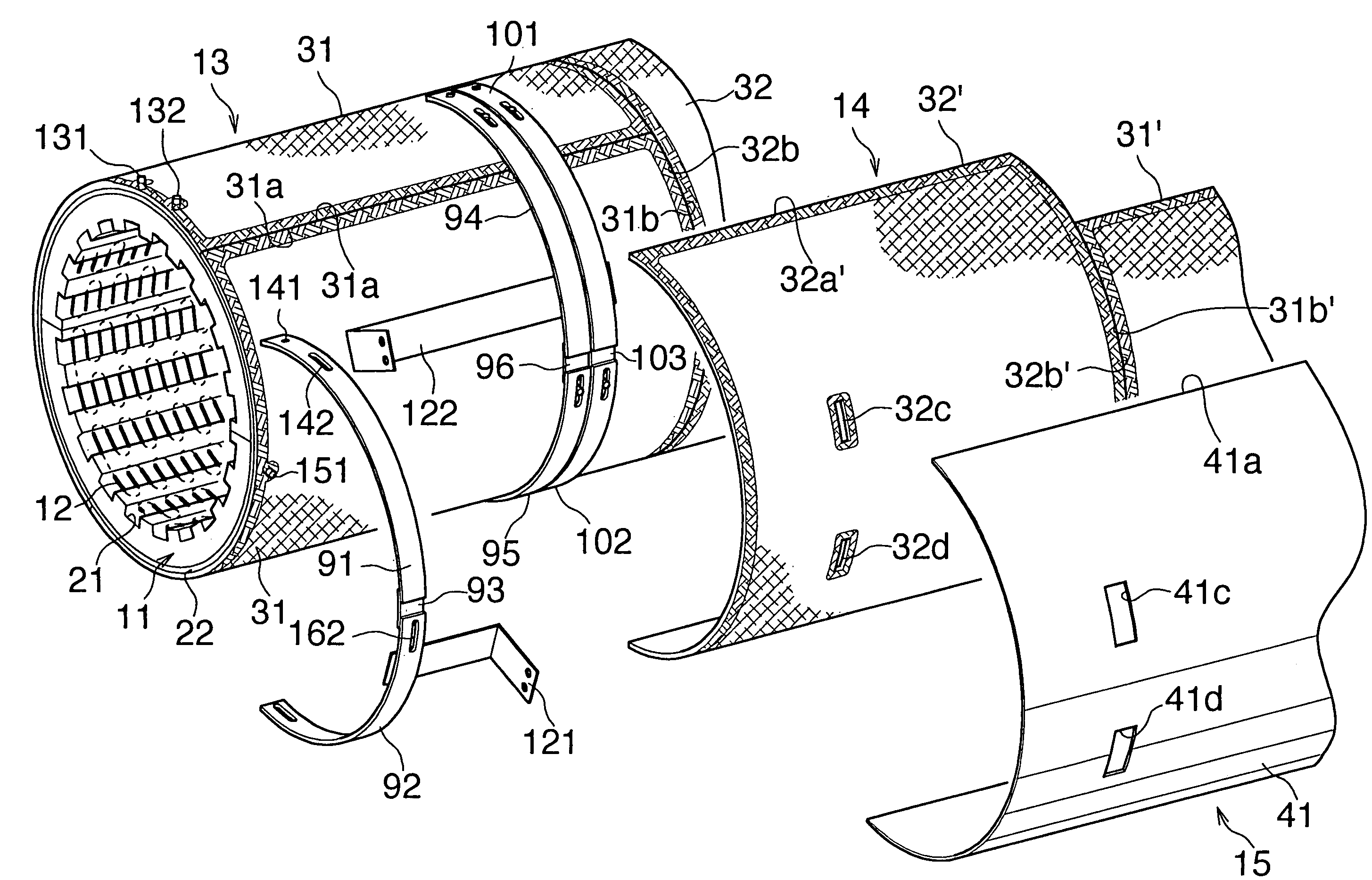 Electric heater for thermal treatment furnace