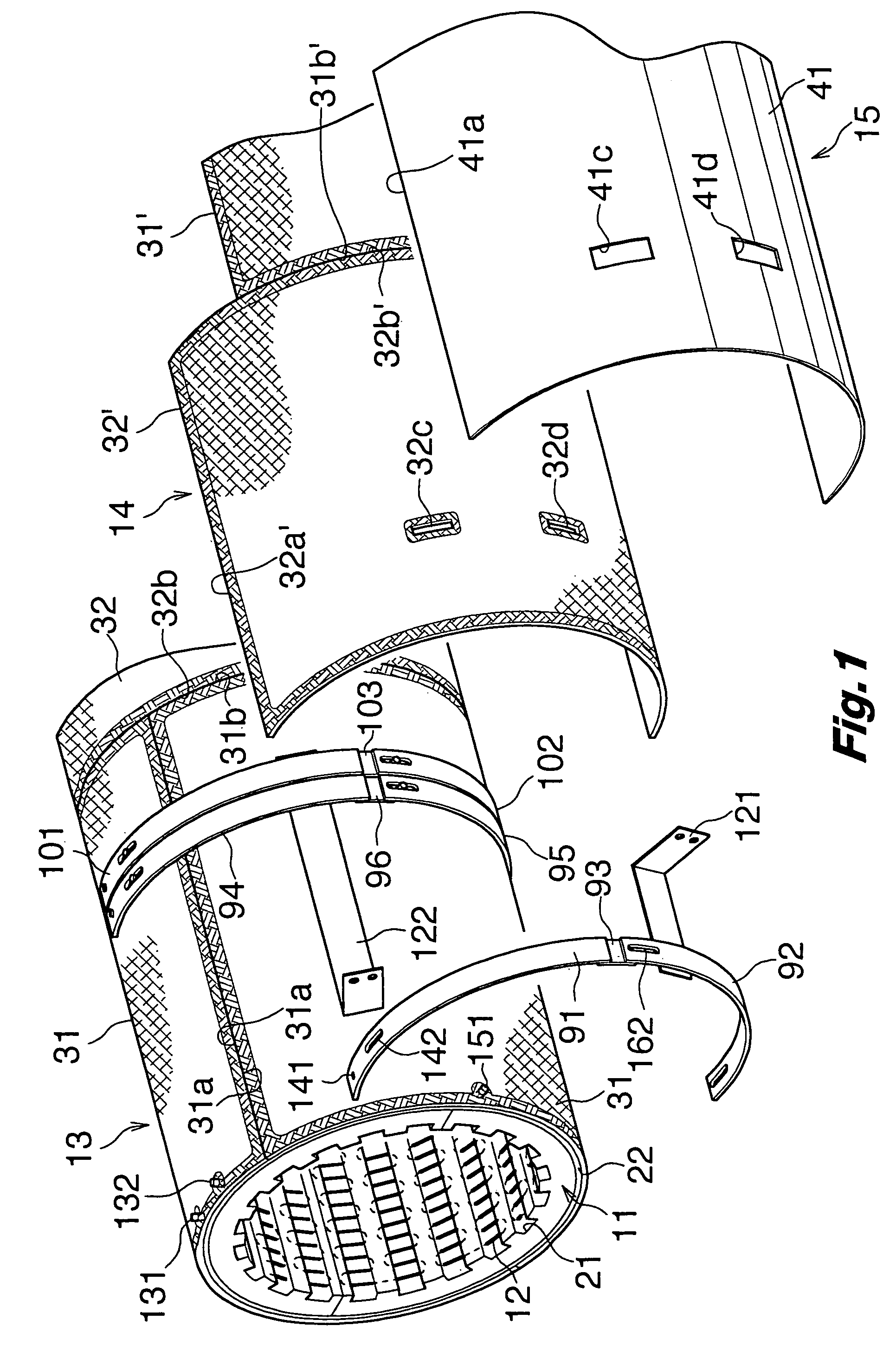 Electric heater for thermal treatment furnace