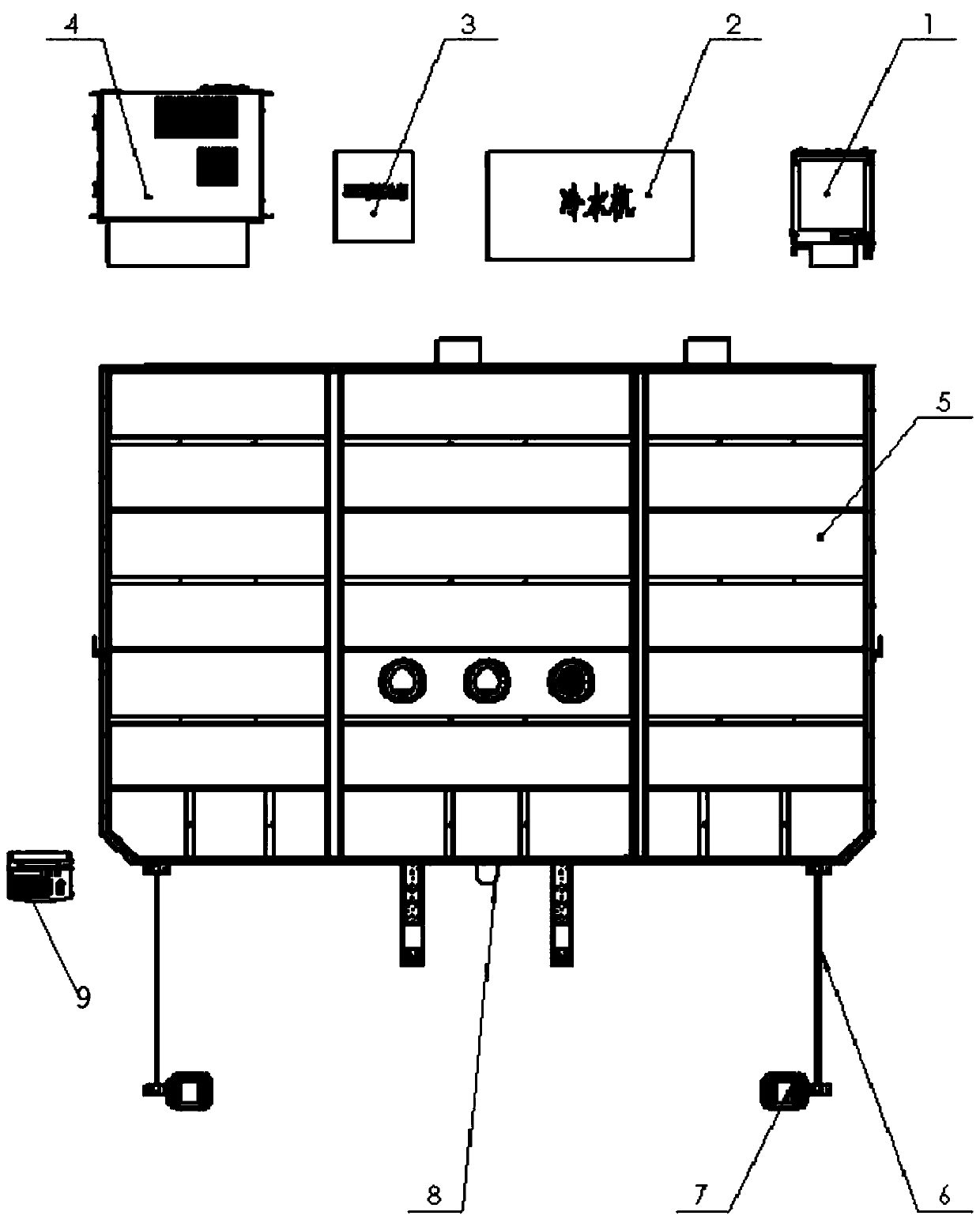 Gantry type three-dimensional five-axis laser cutting machine