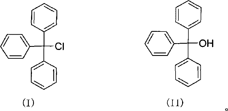 Green synthesizing method of triphenylchloromethane