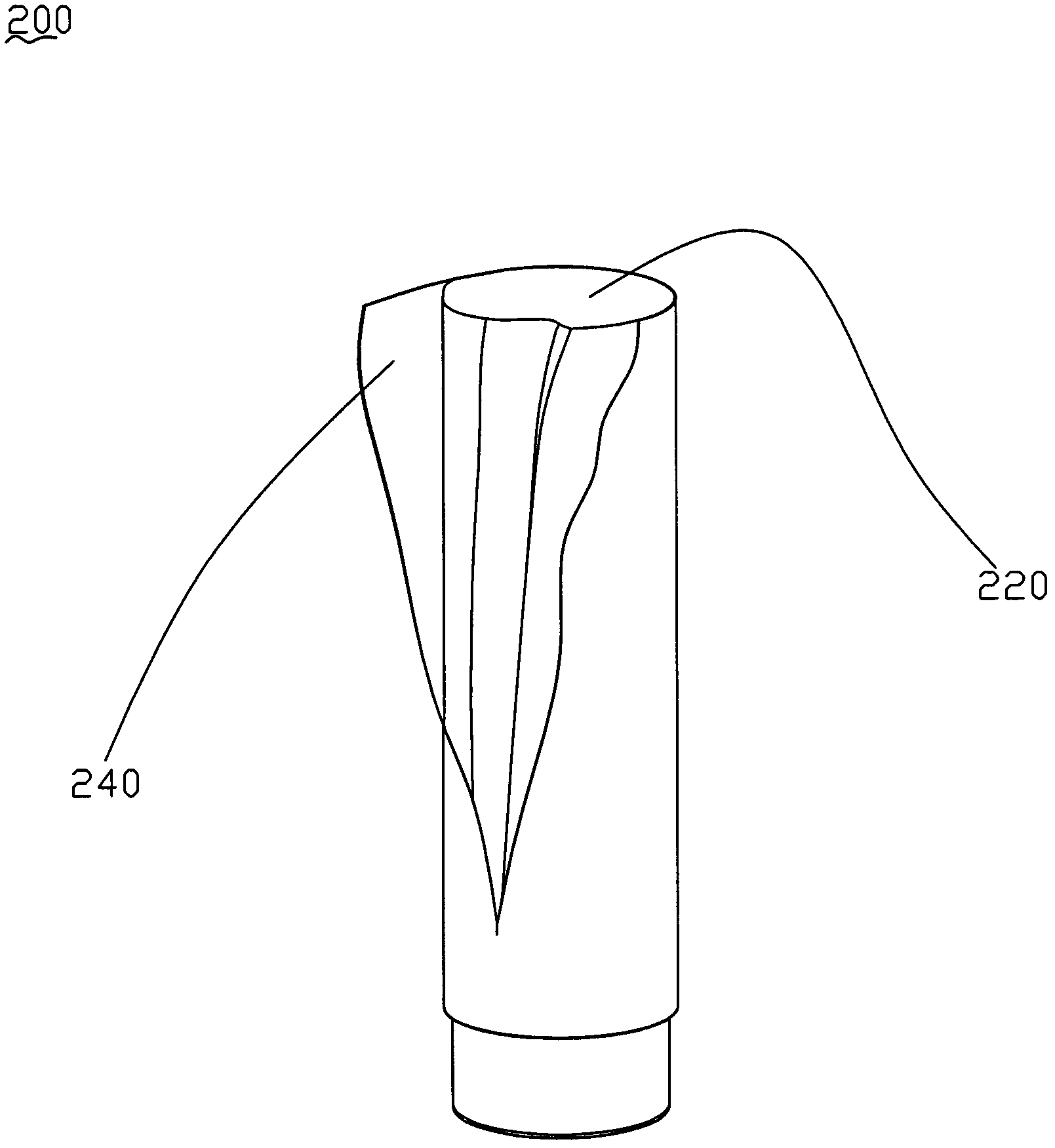 Packing container with curved surface and manufacturing method thereof