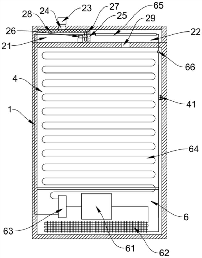 A single-door refrigerator