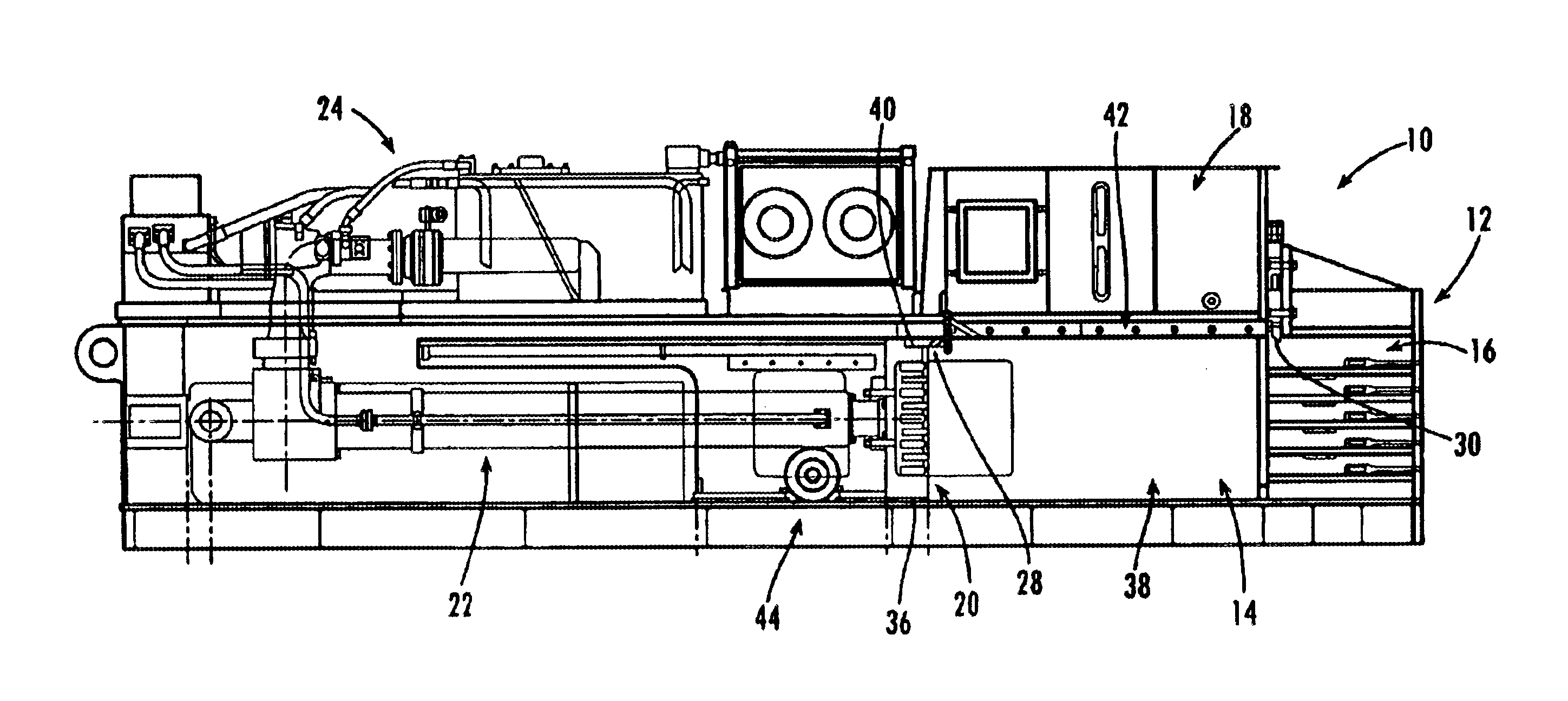 Baler with resilient-wheeled platen