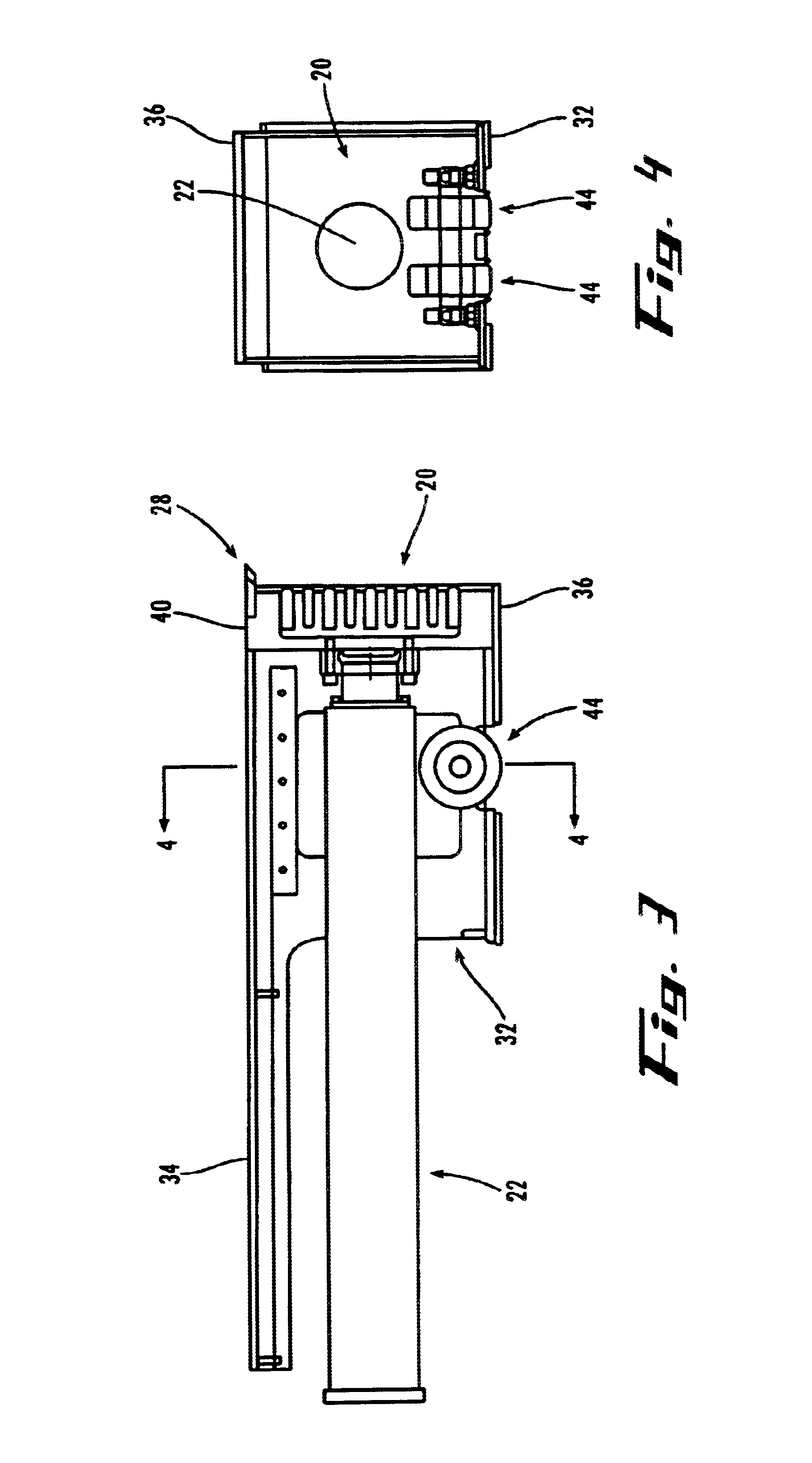 Baler with resilient-wheeled platen