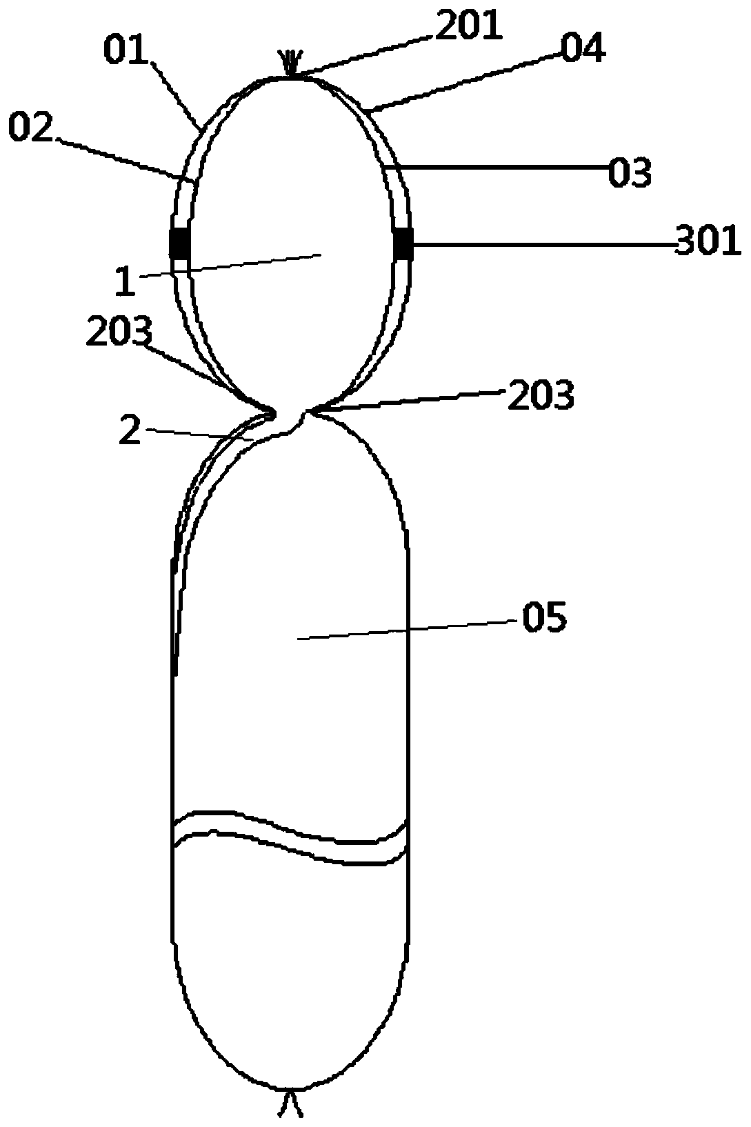 Air column bag and air way for buffer air column