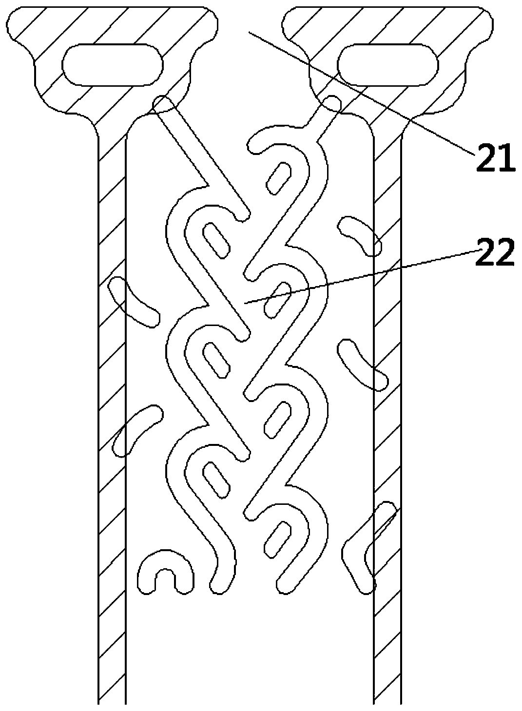 Air column bag and air way for buffer air column