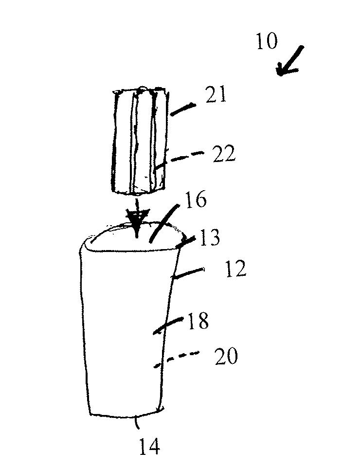 Thermal receptacle with phase change material containing insert