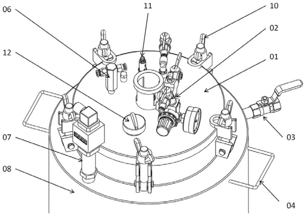 Coating pressure barrel capable of accurately controlling temperature